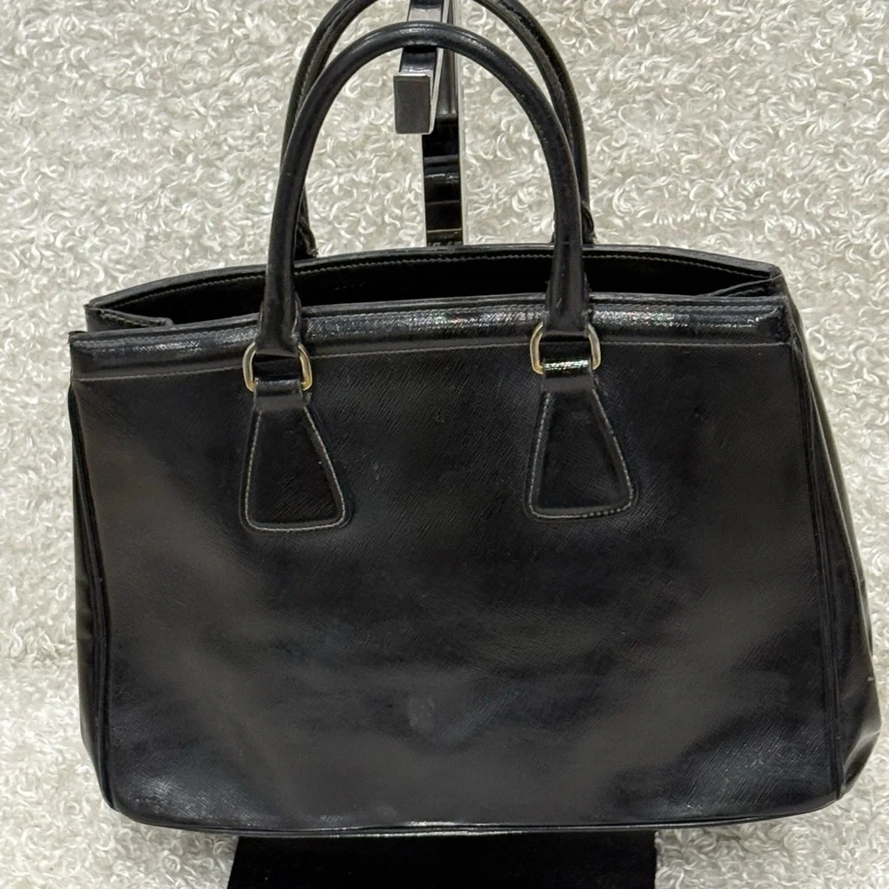 Prada Black Saffiano Patent Leather Parabole Tote - Picture 6 of 16